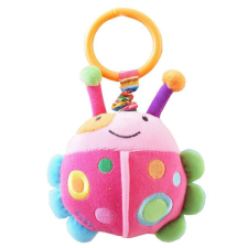 BABY MIX Vibrálós gyerek plüss játék Baby Mix katicabogár bébijáték babakocsira