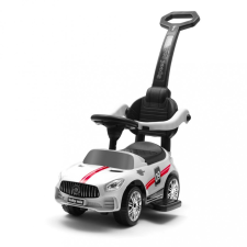 BABY MIX Zenélő bébitaxi vezetőrúddal Baby Mix RACER fehér lábbal hajtható járgány