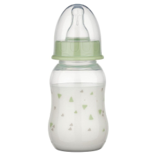 Baby-Nova Anti-Colic cumisüveg szilikon cumival S-es 130 ml - zöld cumisüveg