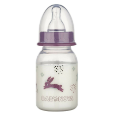 Baby-Nova cumisüveg 120 ml szilikon cumival S-es - nyuszi cumisüveg