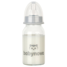 Baby-Nova üveg cumisüveg 120 ml 0-24hó szilikon cumival S-es cumisüveg