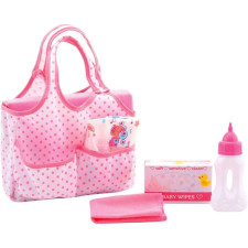 Baby Rose pelenkás táska babákhoz – 6 darabos játékbaba felszerelés