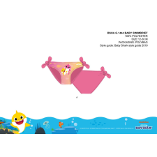Baby Shark baba fürdőruha alsó kislányoknak - rózsaszín - 80 gyerek fürdőruha