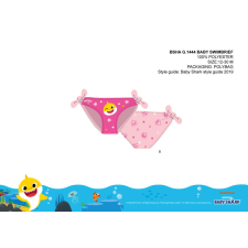 Baby Shark baba fürdőruha alsó kislányoknak - világosrózsaszín - 80 gyerek fürdőruha