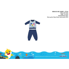 Baby Shark baba pizsama - jersey pamut pizsama - sötétkék - 86 gyerek hálóing, pizsama