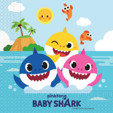 Baby Shark Fun in the Sun szalvéta 20 db-os 33x33 cm papírárú, csomagoló és tárolóeszköz