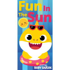 Baby Shark gyerek strandtörölköző - 70x140 - sötétkék lakástextília