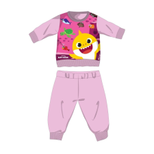 Baby Shark téli pamut baba pizsama - interlock pizsama - világosrózsaszín - 86 gyerek hálóing, pizsama