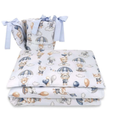 Baby Shop 3 részes ágynemű garnitúra - kék lufis állatok babaágynemű, babapléd