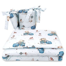 Baby Shop 3 részes babaágynemű - Kék Dinó Autó babaágynemű, babapléd