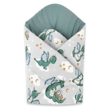 Baby Shop kókuszpólya 75x75cm - szürke/zöld sárkány pólya