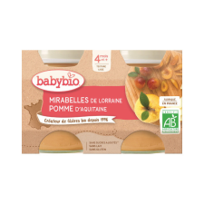 Babybio 2x BABYBIO Mirabelky jablko (130 g) bébiétel