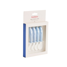 Babybjörn baba evőeszköz 4 db Szín: kék babaétkészlet