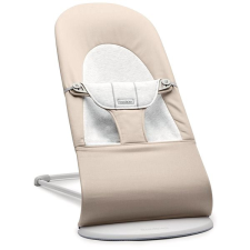 Babybjörn Balance Soft Woven Beige/Grey Jersey, világos konstrukció pihenőszék, bébifotel