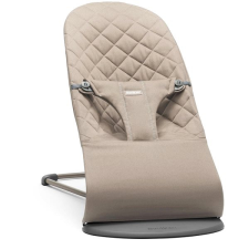 Babybjörn Bliss Sand Grey Woven, sötétszürke kivitelben pihenőszék, bébifotel
