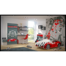 Babyboo Autós gyerekágy MATRACCAL (160 X 80 piros) ágy és ágykellék
