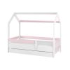 Babyboo Varázslatos rózsaszín házikó gyermekágy 160*80 cm, AJÁNDÉK matraccal, ágyneműtartóval