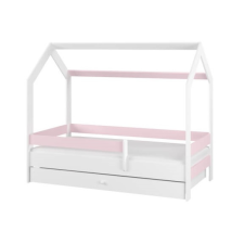 Babyboo Varázslatos rózsaszín házikó gyermekágy 160*80 cm, AJÁNDÉK matraccal, ágyneműtartóval ágy és ágykellék