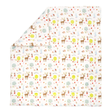 BABYBRUIN Bélelt pamut takaró 75x90 cm - Erdei állatos babaágynemű, babapléd