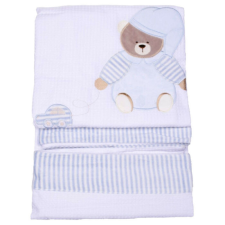 BABYBRUIN Takaró Prémium, pamut, macis kék 140 * 110 cm babaágynemű, babapléd