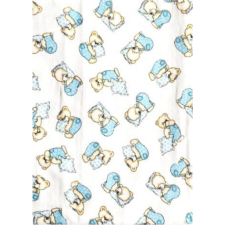 BABYBRUIN Tetra baba kifogó 90x100 cm - Kék párnás maci babatörülköző, kifogó