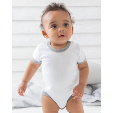 BABYBUGZ Bébi rövid ujjú kezeslábas BabyBugz Baby Ringer Bodysuit 3-6, Fehér/Fekete kombidressz, body