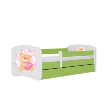Babydreams ágy zöld mackó pillangók fiókos latex matraccal 160/80 gyermekágy