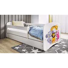  Babydreams fehér állatkerti ágy fiók nélkül, latex matrac 180/80 gyermekágy