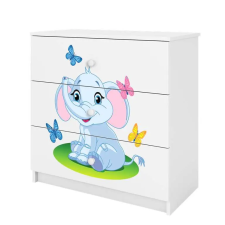  Babydreams fehér elefánt komód gyermekbútor