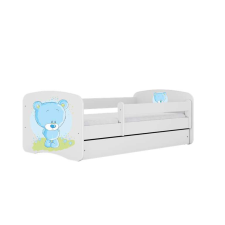 Babydreams fehér kék mackóágy fiók nélkül, matrac nélkül 160/80 gyermekágy