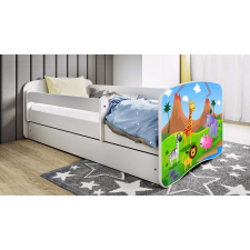 Babydreams fehér szafari ágy fiókkal, kókusz matrac 180/80 gyermekágy