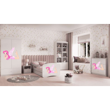 Babydreams fehér tündérágy szárnyakkal fiók nélkül, matrac 140/70 gyermekágy