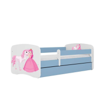  Babydreams kék hercegnős lóágy fiókos, kókusz matrac 160/80 gyermekágy
