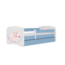 Babydreams kék lóágy fiók nélkül, kókusz matrac 160/80 gyermekágy