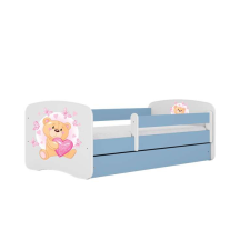Babydreams kék mackó pillangós ágy fiók nélkül latex matrac 140/70 gyermekágy