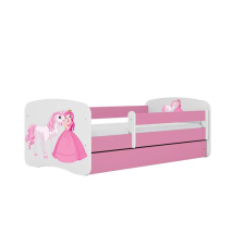  Babydreams rózsaszín hercegnős lóágy fiók nélkül, matrac 140/70 gyermekágy