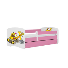 Babydreams rózsaszín kotróágy fiók nélkül, matrac 140/70 gyermekágy
