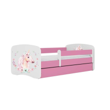 Babydreams rózsaszín lóágy fiókos, latex matrac 160/80 gyermekágy