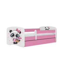  Babydreams rózsaszín panda ágy fiókkal, matraccal 160/80 gyermekágy