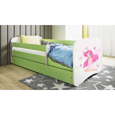 Babydreams zöld tündérágy pillangós fiókkal, matraccal 180/80 gyermekágy
