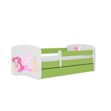  Babydreams zöld tündérágy szárnyakkal, fiók nélkül, matrac nélkül, 160/80 gyermekágy