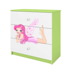  Babydreams zöld tündéri komód szárnyakkal gyermekbútor