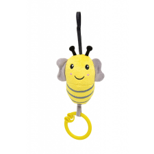BabyJem Baby vibrációs játék, mackóméh, 6 hónap+ (szín: szürke) bébijáték kiságyra