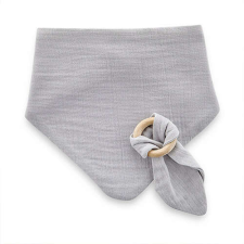 BabyJem Muslin kétoldalas vállpántos szett BabyJem fogzási játékkal (Szín: Salmon) előke