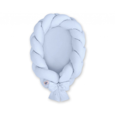 BabyLion Fonott babafészek és rácsvédő - 2in1 - kék - kék alap babafészek