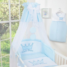 BabyLion Prémium BabyLion Prémium baldachin függöny - Kék - Fehér gömbök - Prince/Princess lakástextília