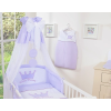 BabyLion Prémium baldachin - Lila - Fehér gömbök