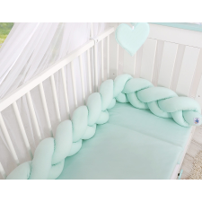 BabyLion Prémium Fonott rácsvédő - Menta babaágynemű, babapléd