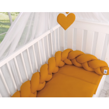 BabyLion Prémium Fonott rácsvédő - Mustár babaágynemű, babapléd