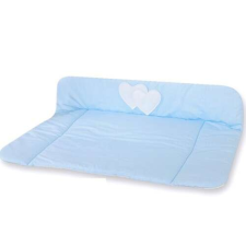 BabyLion Prémium textil Pelenkázó lap - Szív #kék pelenkázó matrac